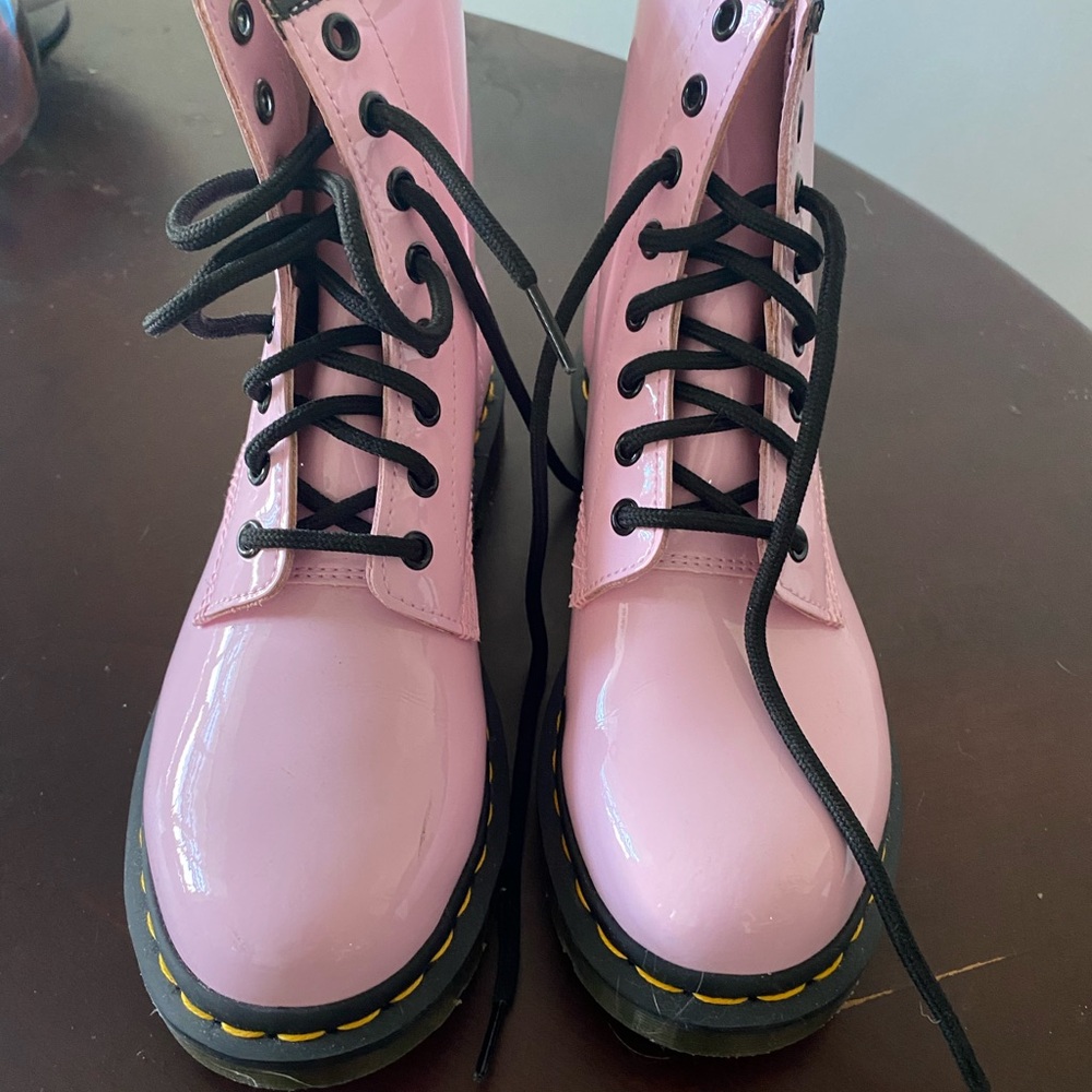 Pastel Baby Pink Patent Leather Dr. Martens